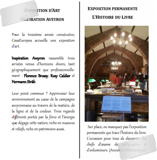 Exposition "Inspiration Aveyron" de juin à septembre 2023 à la CasaEuropea
