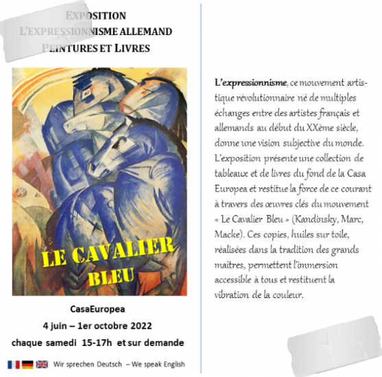Exposition "Le Cavalier Bleu" du 4 juin au 1er octobre 2022 à la CasaEuropea