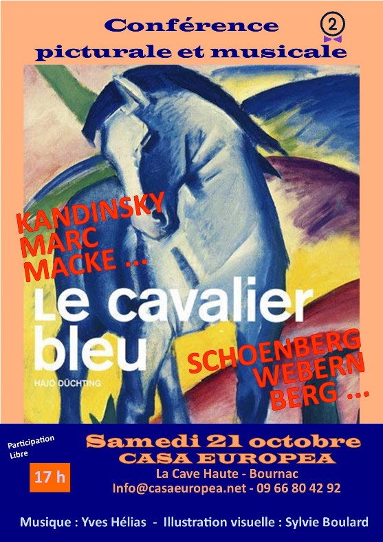 Conférence picturale et musicale "Le Cavalier Bleu" v2 le 21 octobre 2023 à la CasaEuropea